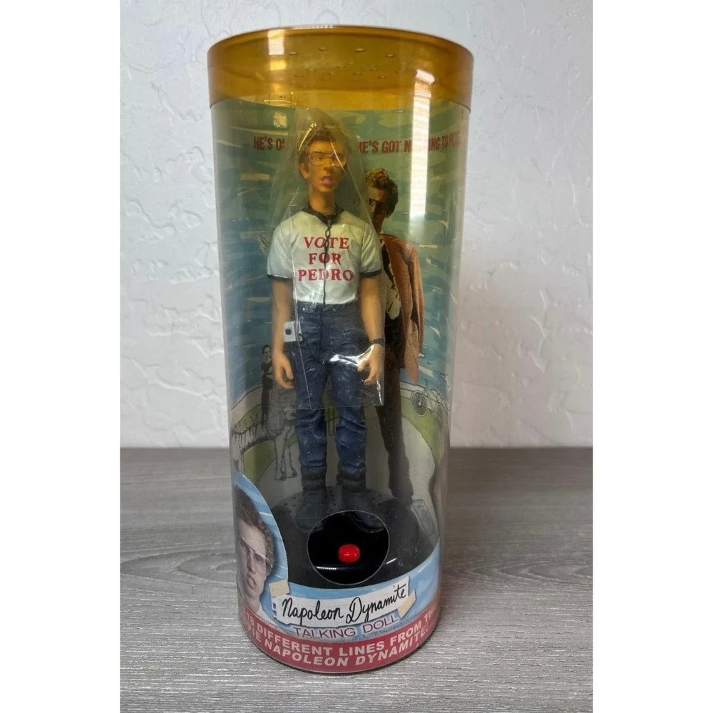 Napoleon Dynamite Talking Doll Kamhi World 18 Phrases Vote For Pedro Figure 2004